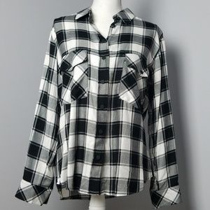 Sanctuary plaid boyfriend shirt
